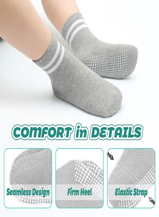 HYCLES 12 Pair Toddler Socks, Kid Non Slip Baby Socks with Grips for Boys/Girls 3-5T - Image 3